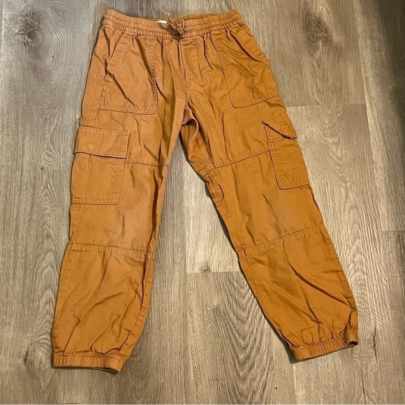 Kid's Gap Mustard Yellow Cargo Style Jogger Pants - Picture 2 of 7